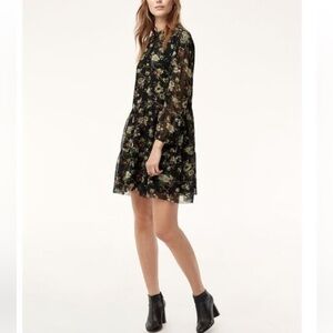 Aritzia Wilfred Lamare Ruffle Floral Mini Dress